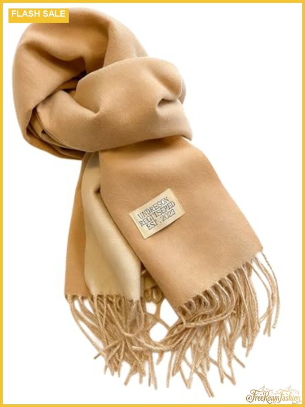 Reversible Two-Tone Large Plush Shawl Scarf Fringe Wrap Women